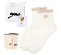 Mother and Baby Matching Socks Gift Set,Welcome To The World Greeting Card