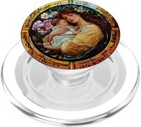 Mother and Baby Round Artwork PopSockets PopGrip for MagSafe