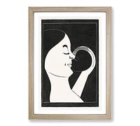 Mother and Child by Samuel De Mesquita Framed Print | A2 Oak Framed Wall Art | Ready to Hang | Modern Nature Picture | Living Room Bedroom Lounge Office