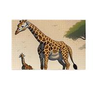 Mother and Child Giraffe Adult Wooden Jigsaw Puzzle 1000 Pieces for The Perfect Visual Feast! 1000pcs
