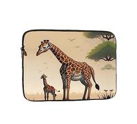 Mother And Child Giraffe Laptop Sleeve Case 15 Inch Suitable For Notebook Computer Tablet Traveling Carrying Simple Case