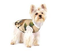 Mother and Child Giraffe Medium Stretchy Dog T-Shirts Soft Cool Sleeveless Stripe Vests Breathable Clothes for Puppy Kitty Cats Small.