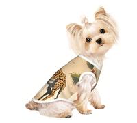 Mother and child giraffe Pet Breathable Sleeveless T-shirt S for Small Dogs and Cats, Soft, Comfortable, Stylish