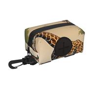 Mother and child giraffe Pet travel waste bag storage bag. Convenient storage, suitable for leash, with zipper, easy to carry when traveling.