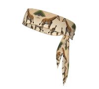 Mother and child giraffe Sports headband for outdoor running, mountain climbing and cycling forehead protection