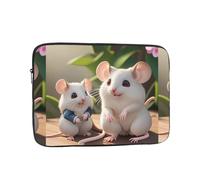 Mother And Child Rats Patterned Laptop Sleeve 12 Inch Shockproof For Slim Protective Notebook Computer Bag Briefcase