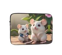 Mother and Child Rats Printed Laptop Sleeve, 12 inch Computer Protective Sleeve, Essential for Business and Office Commuting