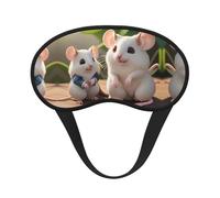 Mother and Child Rats Sleep Mask Soft Eye MaskBlindfold Eyeshade Smooth Comfortable Eye Cover with