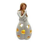 Mother And Daughter Candle Holder Statue With Flickering Led Candle, Mum Gift From Daughter, Mother Daughter Ornaments Figurines, Mother's Day Led Candle Stand, Present For Mother's Day Mum Birthday