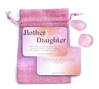 Mother and Daughter Rose Quartz Crystal Set - Tumble Stones to Share | Unique Gifts For Mum, or Gift For Daughter From Mum| Thinking of You Gifts & Thoughtful Keepsake for Birthday or Mother’s Day