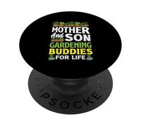 Mother And Son Gardening Buddies For Life Funny Gardening PopSockets Adhesive PopGrip