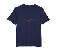 Mother Baby Nurse: Two Patients Double The Love Heartbeat T-Shirt, Men's Big and Tall, Navy, 4X Tall