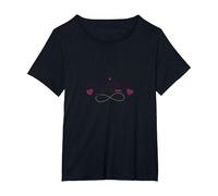 Mother Baby Nurse: Two Patients Double The Love Heartbeat T-Shirt, Women's Plus, Black, 2X