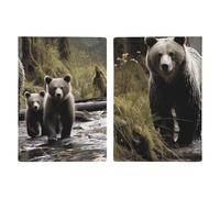 Mother Bear And Her Leather Passport Holder Covers Case Minimalist Passport Sleeve Travel Wallet Passport Book Holders for Women Men, style, 20.3x13.8cm