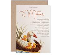 Mother Birthday Card, Goose Nature Inspired Mother's Day