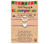 Mother Bracelet Set For 2 First Day Of School Bracelet Mommy And Me Bracelets For Mother Girls Boys Fit2run (Pink, One Size)
