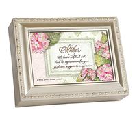 Mother Champagne Silver Music Box / Jewelry Box Plays You Light Up My Life