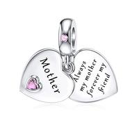 Mother Charms for Pandora Charm Bracelet Sterling Silver Mom Heart Charms