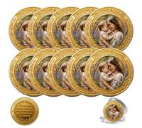 Mother & Child Commemorative Coin - A Tribute to Timeless Love, Honoring Maternal Love Double-Sided Mother’s Day Keepsake Coin, Collectible Metal Token Gift for Mom, Birthday (10pcs)