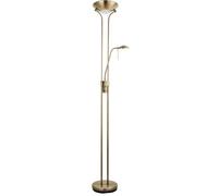 Mother & Child Floor Lamp Antique Brass 1.8M Twin Light Dimmer Flexible Reading