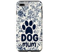 Mother Chinoiserie Floral Blue Supercute Animals Dog Mum Paw Case for iPhone 7 Plus/8 Plus