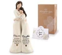Mother Daughter Figurine Mum Gifts from Daughter Mother Birthday Gift Best Mum Gift for Mothers Day Thanksgiving Hugging Figure for Bride Present Hand-Painted Figurines Ornaments Memorial Gifts