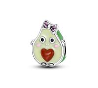 Mother Daughter Heart Lucky Bee Fatima Hamsa Charm Bead Pendant 925 Sterling Silver Compatible With Pandora Moments Bracelet (Avocado Sister Mother Daughter I Love You Heart)