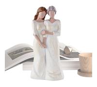 Mother Daughter Hugging Figurine - Emotional Resin Statue for Table or Shelf | Beautiful Home Decor Gift Expressing Unbreakable Family Bondage, Love and Appreciation Between My
