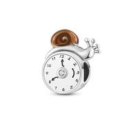 Mother Daughter Love Heart Lucky Luck Angel Family Tree Pig Watch Charm Bead Pendant 925 Sterling Silver Compatible With Pandora Charm Moments Bracelet (Slow Down Clock Snail)