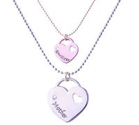 Mother Daughter Necklace Set for 2, Mother's Day Gifts for Mom Daughter Matching Heart Necklaces for Mommy and Me Graduation Birthday Gifts for Daughters Long Distance