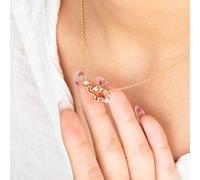 Mother Daughter Necklace Set Rhinestone Necklace Big Elephant Little Elephant Rhinestone Necklace Suit To My Daughter To My Mom Chain with The Letter N
