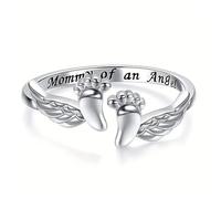 Mother Daughter Rings Open Memorial Kids Footprint