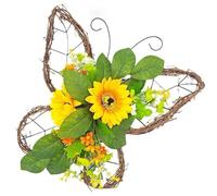 Mother Day Wreath For Door Garden Holiday Wedding Party Decorations Leaf Sunflowers Artificial Spring Birthday Celebration