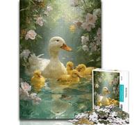 Mother Duck Jigsaw Puzzles for Adults 1000 Piece,Stress Reliever Difficult Challenge Deal As Gifts for The Whole Family 38x26cm