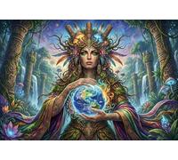 Mother Earth 1000 Piece Wooden Jigsaw Puzzle,Stress Relief,Adults & Kids 14+,Home Wall Decor,Whimsical Challenge,Great Gifts,Wood,Educational Toy (75x50cm)