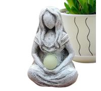 Mother Earth Art Statue - Abstract Moon Goddess Figurine, Natural Resin Garden Sculpture, Handmade Spiritual Decoration | Meaningful Outdoor Display Gift, 1, Se référer au descriptif