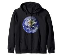 Mother Earth as seen from space Zip Hoodie
