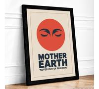 Mother Earth Awakening Typography Framed Wall Art Print A1 (84.1×59.4cm) Black, Wall Decor for Living Room, Bedroom, Office & Home, Ready to Hang, Art Gift
