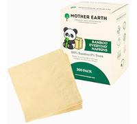 MOTHER EARTH Bamboo Everyday Napkins - 2 Ply, 300 Pack | Soft & Absorbent | Disposable Kitchen Napkins