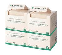 MOTHER EARTH Bamboo Face Towels XL - Hypoallergenic and Disposable Face Wipes | Dry Makeup Removers | Made from Bamboo Viscose | Extra Soft for Sensitive Skin | 200 Towels