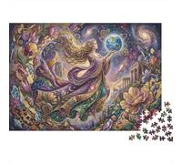 Mother Earth Fusion Art 1000 Piece Jigsaw Puzzle,Stress Relief,Great Gifts,Home Wall Decor,Whimsical Challenge,Premium Cardboard,Adults & Kids 14+,Educational Toy 70x50cm