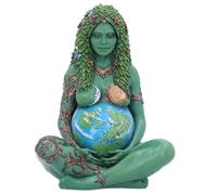 Nemesis Now Small Ethereal Mother Earth Gaia Art Statue Painted Figurine, Green,