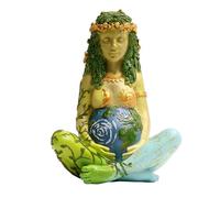 Mother Earth Gaia Ornaments Goddess Gaia Statue Resin Mother Earth Gaia Craft Desktop Ornaments Home Decorations Hand Painted Healing Figure Gaia