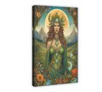 Mother Earth Gaia Poster Canvas Poster Wall Art Decor Print Picture Paintings for Living Room Bedroom Decoration 08x12inch(20x30cm)