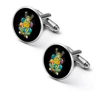 Mother Earth Goddess Mens Classic Cufflinks Custom Shirt Cuff Links Jewelry Accessories for Business Wedding 0.7" 0.8"