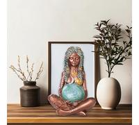Mother Earth Goddess Statue, Gaia Figurine Resin Table Decor, Moon Goddess Sculpture For Home Office Decor, Idea Gift For Earth Lovers