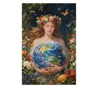 Mother Earth Jigsaw Puzzle 1000 Pieces Puzzles for Adults,Planet Earth Jigsaw Puzzles for Challenging Family Activity Games Environmental Theme DIY Puzzle for Home Wall Decor - 30x20 Inches