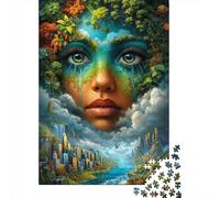 Mother Earth Jigsaw Puzzles 1000 Piece Recycled Paper Surreal NaturePuzzle for Adults Jigsaw Puzzle Fun And Challenging Family Game Great Gift Idea 38x26cm/1000pcs