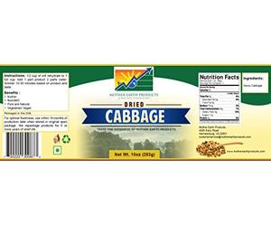 Mother Earth Products Dried Cabbage, Quart Jar