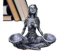 Mother Earth Statue - Goddess Resin Sculpture, Hand Carved Craft Figurine, Decorative Home Decor with Artistic Details | Elegant Centerpiece That Brings the Spiritual Atmosphere in the Living Room